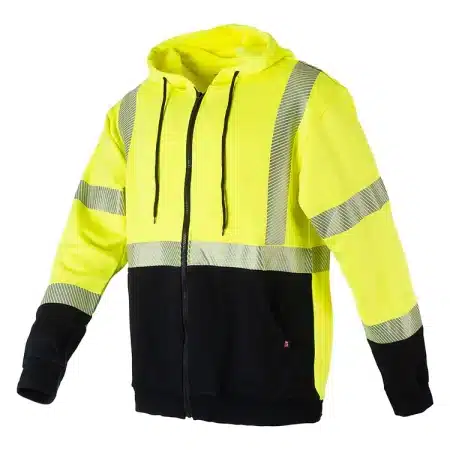 Flame Resistant Full Zip Hoodie,  High Visibility - CAT 2