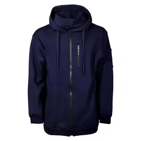Flame Resistant Full Zip Hoodie, Navy - CAT 2